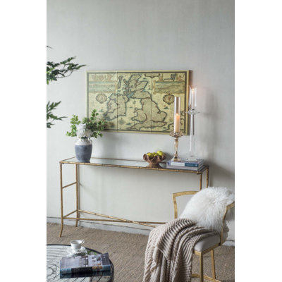 S/3 41.3X1x23.6" Rectangular Canvas Map Wall Art, Multicolored