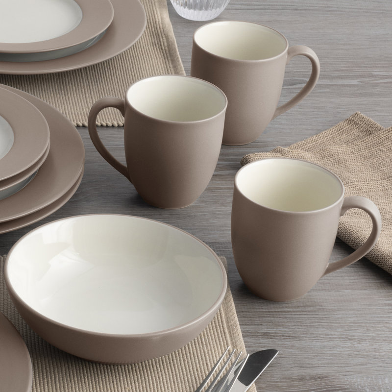 Noritake Colorwave Rim 4-Piece Place Setting, Service for 1, Clay