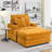 39" Wide Corduroy Upholstered Chaise Lounge Chair Accent Chair with Cup Holder for Living Room, Bedroom, Office-1528328561