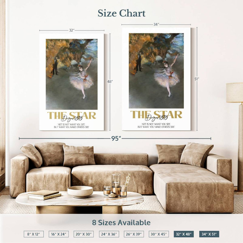 Affiche d'exposition The Star Degas, H 51 po x l 34 po