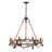 Biergh 6 - Light Dimmable Wagon Wheel Chandelier