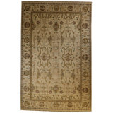 Oriental Hand-Knotted Wool Beige/Ivory Area Rug