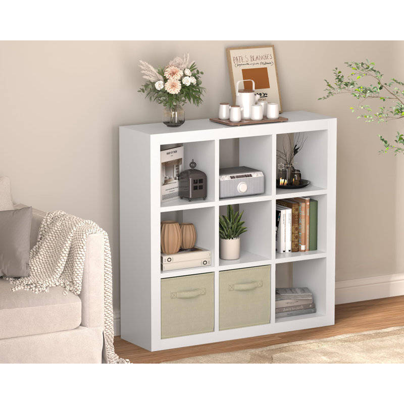 Storage Bookshelf - Multifunctional Display Shelf for Living Room, Bedroom & Home Office, White, 1 Pack