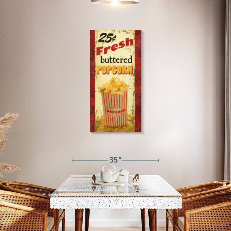 Buttered Popcorn, 42" H x 21" W