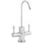 Distributeur d'eau chaude et froide contemporain à 2 leviers 10 po avec réservoir de chaleur, filtre, bonde et garniture d'élimination Contemporary-98447738