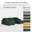 Canapé modulaire rembourré en velours côtelé vert 5 pièces Milbrey avec repose-pieds et coussins décoratifs Milbrey-799372291