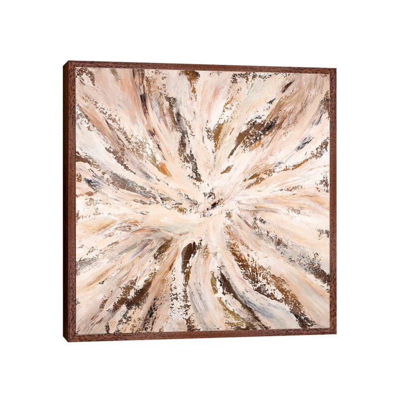 Sunburst 1 Piece Painting on Canvas, 66.04 cm H x 66.04 cm W, Classic Wood Framed