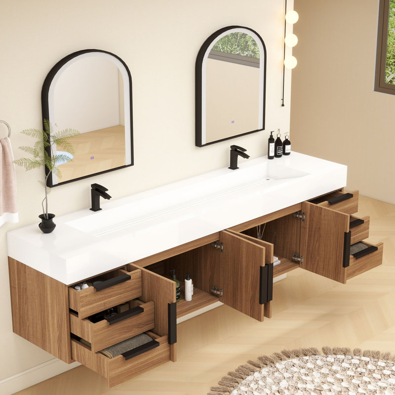 Ensemble de meuble-lavabo simple 84 po 84 po, Bois