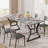 Dining Room Table For 6, 70 Inch Rectangular Kitchen Table With Heavy Duty Metal Legs-530566063