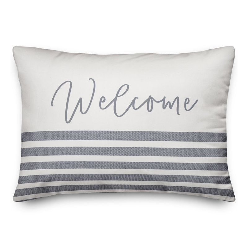Outdoor Throw Pillow, Blue