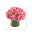 Peony Arrangement in Glass Vase with Grass-1076545434