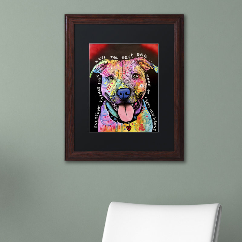 « best dog », impression, Noir, H 14 po x l 11 po x P 0,5 po, Cadre noir