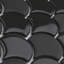 Expressions Scallop Black 11-1/4" x 12" Glass Mosaic Tile