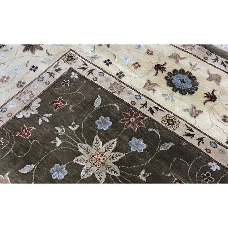 Hand Woven Silk and Wool Oriental Area Rug