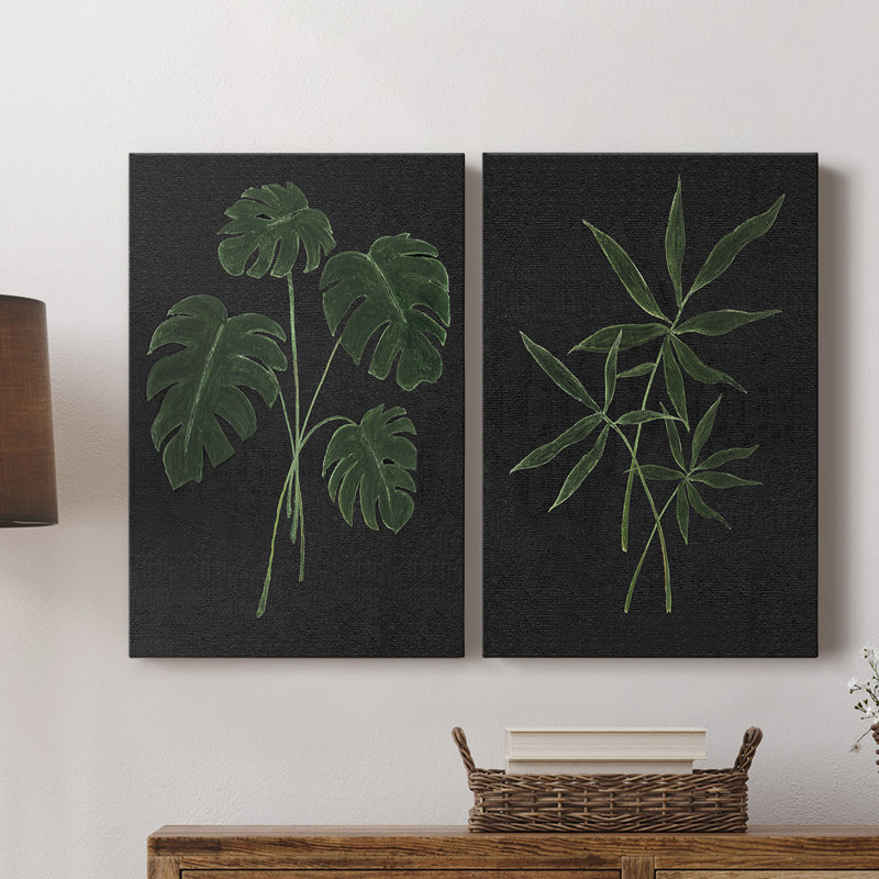 Simple Tropics I - Toile tendue avec châssis de qualité supérieure - Prêt à accrocher, H 60 po x l 40 po
