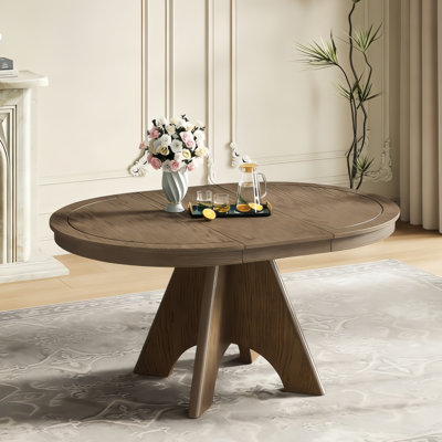 Table de salle à manger extensible de style campagnard rustique pour table de cuisine 4-6 - 42 à 58 pouces