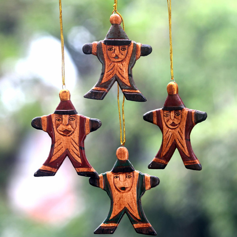 Ensemble de 4 pièces d’ornement père noël classiques