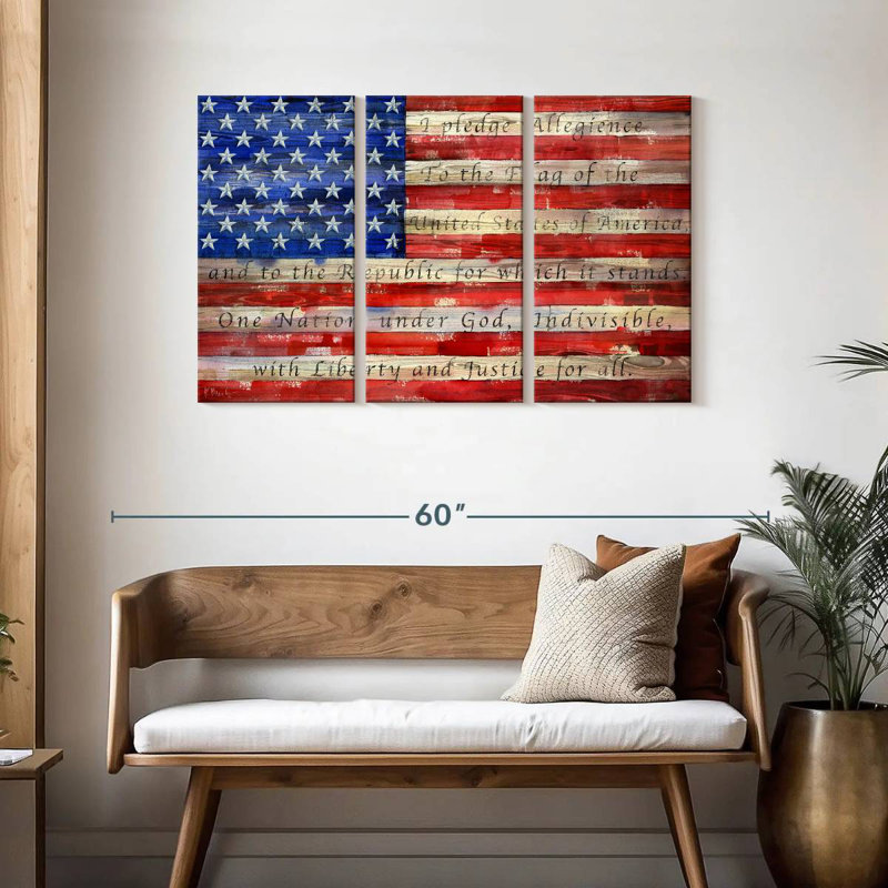Borges All American Flag - Script, 28" H x 45" W