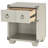 Grey 1-drawer Nightstand