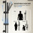 Pressure Balanced Shower System, 10" Rainfall Shower Faucet with Slide Bar And Handheld Shower Spray-107557319