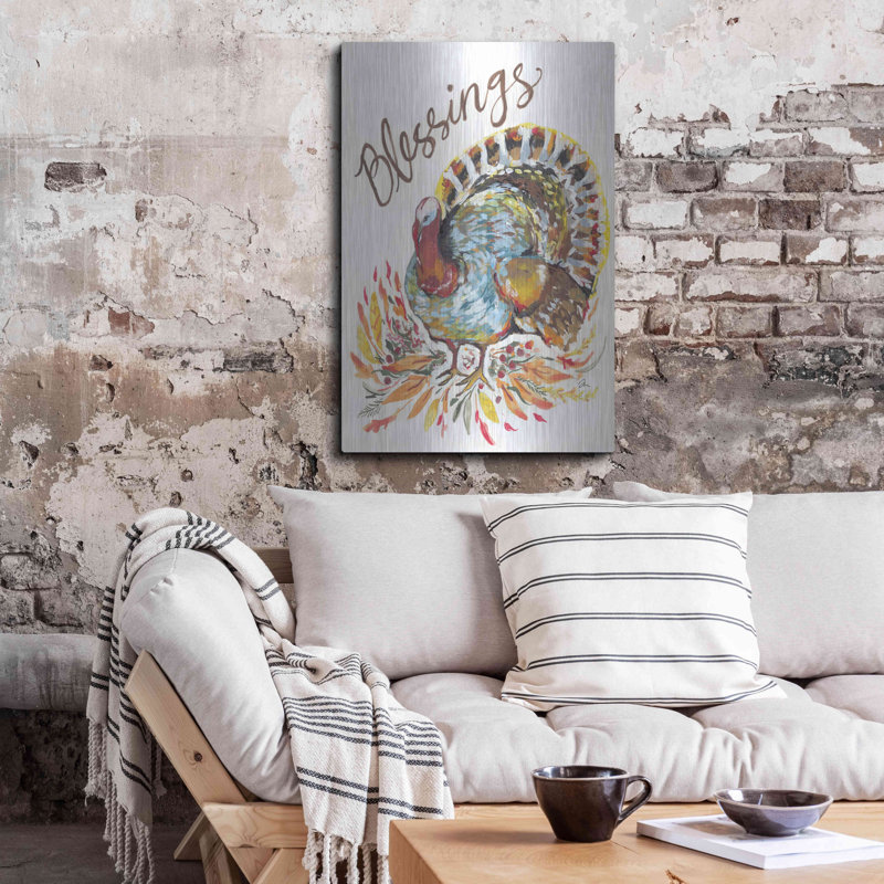 «Blessings Turquie» par Jessica Mingo, art mural en métal, H 36 po x l 24 po