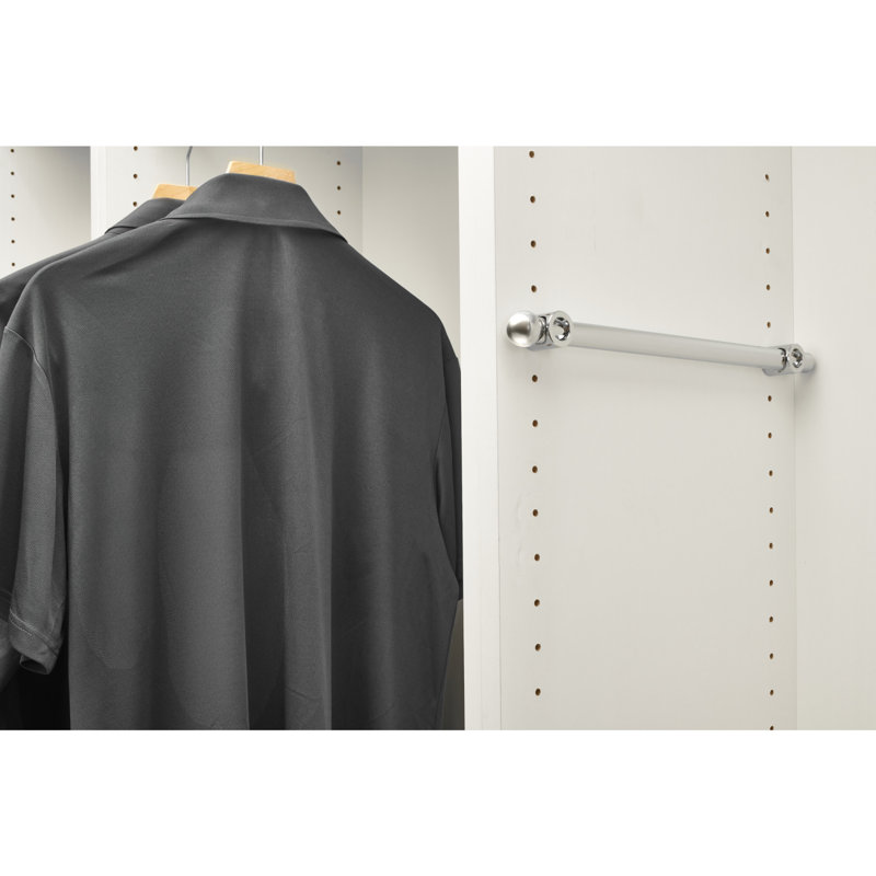 Tige de valet coulissante Rev-A-Shelf pour systèmes de garde-robe personnalisés, CVR-14-CR, Chrome chrome, 14 po