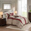 Ensemble d'édredon en jacquard pour grand lit 7 pièces avec coussins décoratifs-117538999