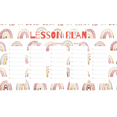 Magnetic Lesson Plan Pastel Rainbow