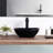 Bathroom Vessel Sink 16"x13" Matte Black Oval Vanity Sinks Egg Shape Porcelain Ceramic Modern Above Counter Vanity Sinks