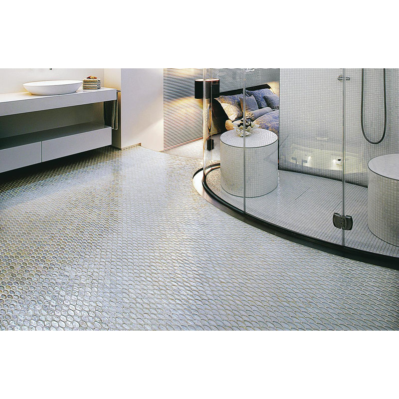 7/8" x 7/8" Domes Glass Mosaic, Shadow