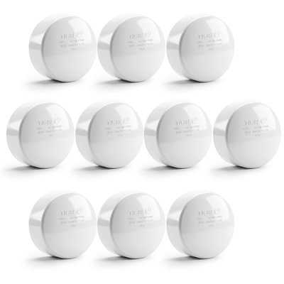 6 in. White PVC DWV Cap, Hub Connection End Cap Fitting for Drain, Waste & Vent Systems (8-Pack)