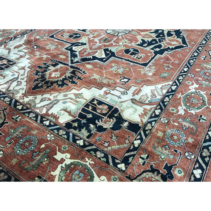 Tapis rouge noué à la main de haute qualité