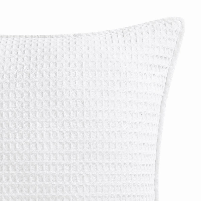 Coussin décoratif gaufré en coton Cannon Heritage, Blanc