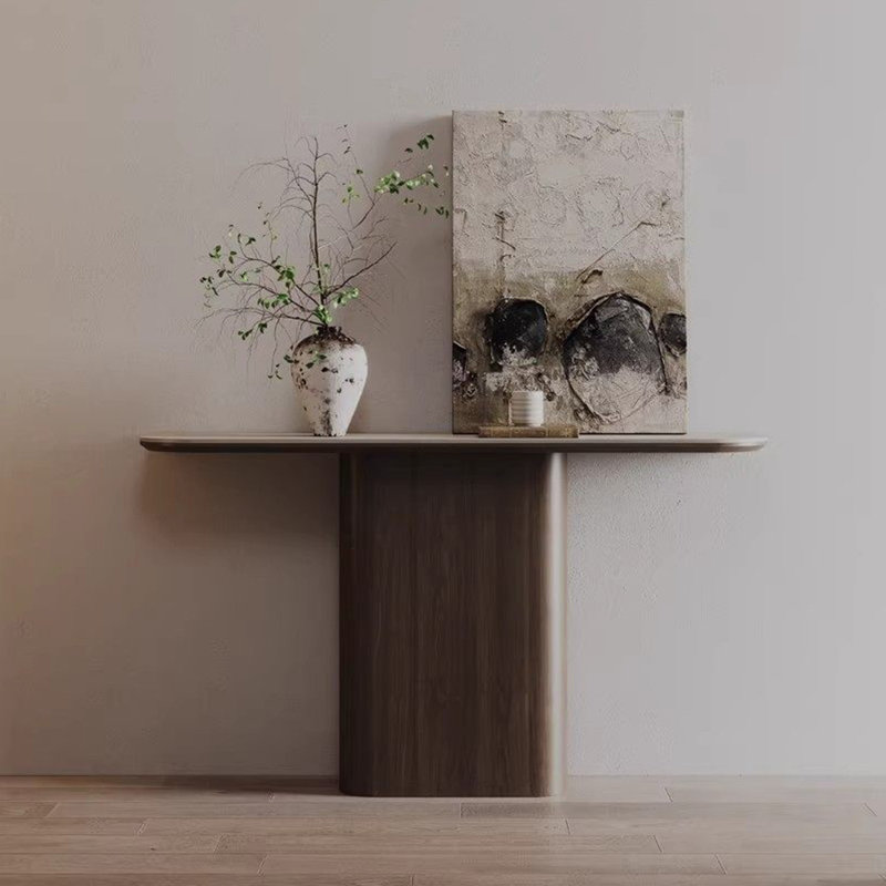 Console légère en pierre frittée de style luxueux, 33.4" H x 62.9" W x 15.7" D