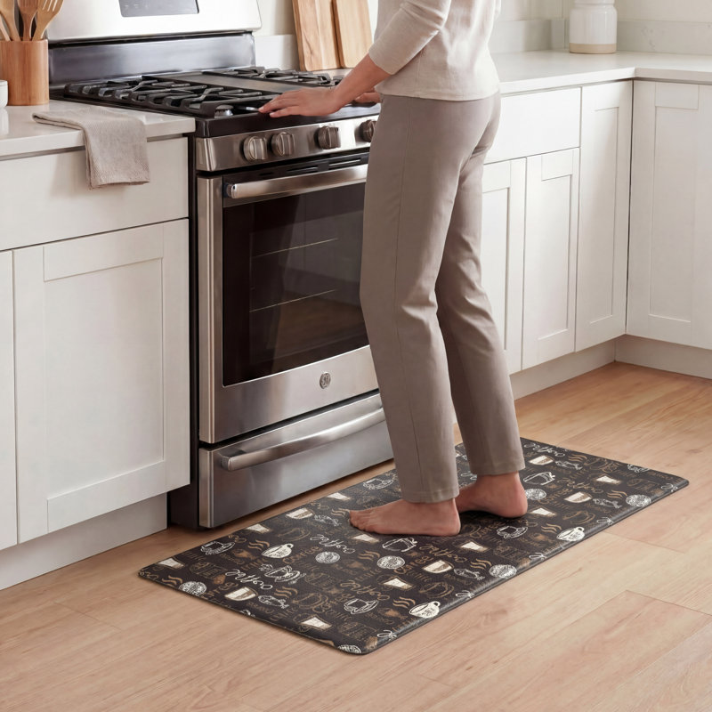  Tapis de bien-être Novelty, Rectangle 40" L x 20" H, Brown Multi Abstract