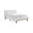 Nolan Platform Bed - Button Tufted White Velvet Fabric Upholstered Headboard & Footboard, Black Legs, Full Size Bed-842285749-861073220