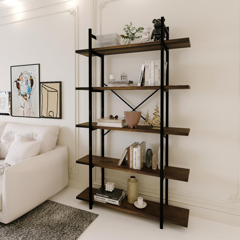 Zaleena Bookcase, Rustic Brown