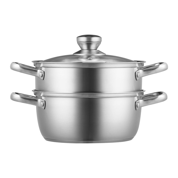 VEVOR Steamer Pot 11 in. 3 Tier Steamer Pot with 8.5 qt. Stock Pot