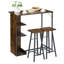 Ensemble de table de salle à manger 36 po, ensemble de table de cuisine et tabouret, ensemble de table de salle à manger 3 pièces avec tablette de rangement, petite table de salle à manger, table compacte pour petit appartement, noir-767064305