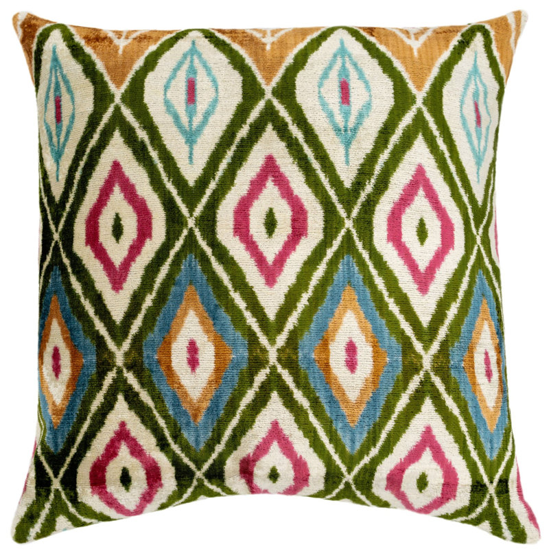 Geometric Velvet Throw Pillow