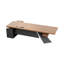 Bureau de direction 59,06 "simple et moderne en bois massif brun-128965500