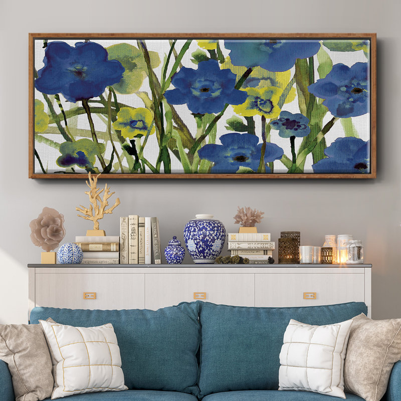 Cueillette de fleurs - Toile encadrée, H 20 po x l 50 po