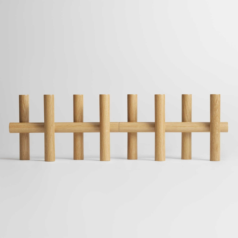 Tally Candelabra, White Oak