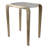 Modern  Aluminum Accent Table with White Quartz Top Frame, Stylish Side Table for Home, Office, Bedroom, or Living Room - 22" White & Gold
