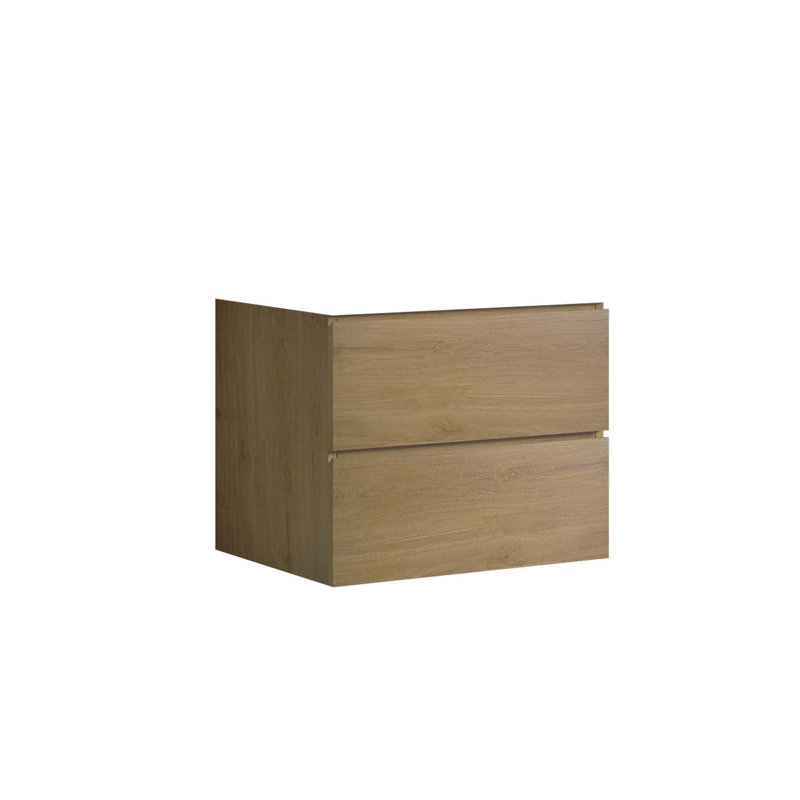 Armoire murale Miconi sans lavabo, couleur chêne naturel, avec deux tiroirs, H 20,50 po x l 23,80 po x P 17,90 po
