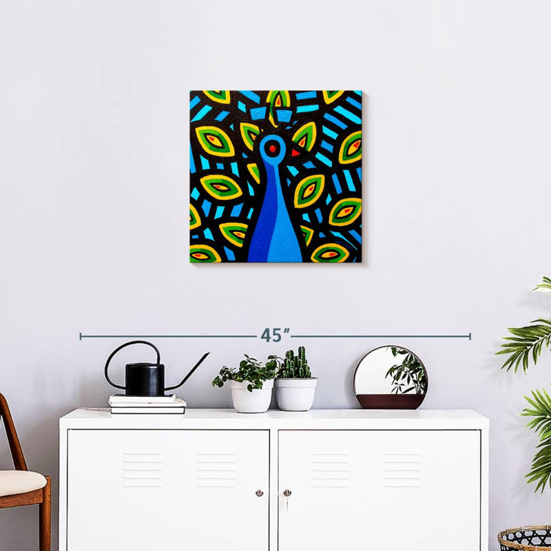 Crowle Peacock I, 20" H x 20" W