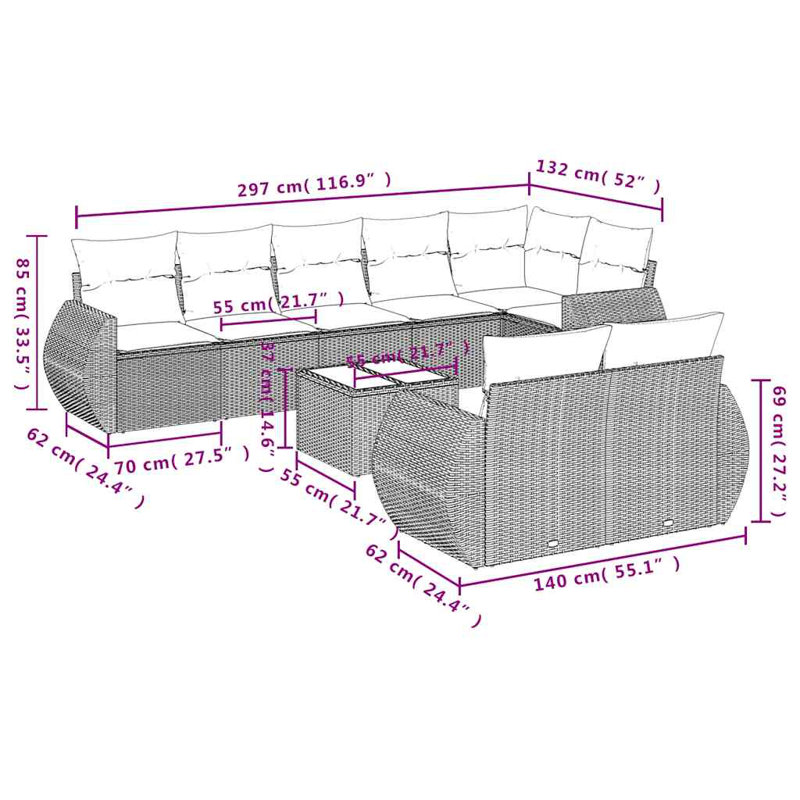 Vidaxl Garden Sofa Set