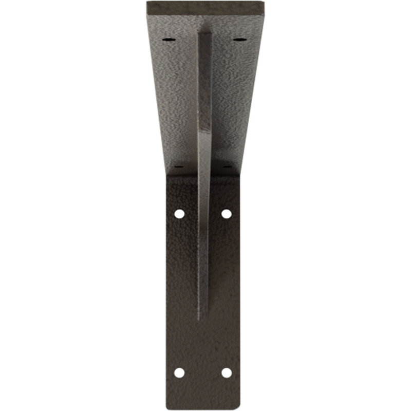 Support en acier Embrey, H 6,5 po x l 2 po x P 20 po, Bronze foncé martelé