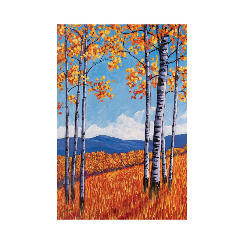 Aspens on the Western Slope, Colorado par Patty Baker - peinture sur toile tendue, H 18 po x l 12 po x 1,5 po