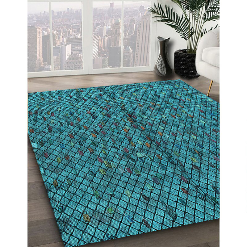 Geometric Indoor Rug, Square 5'
